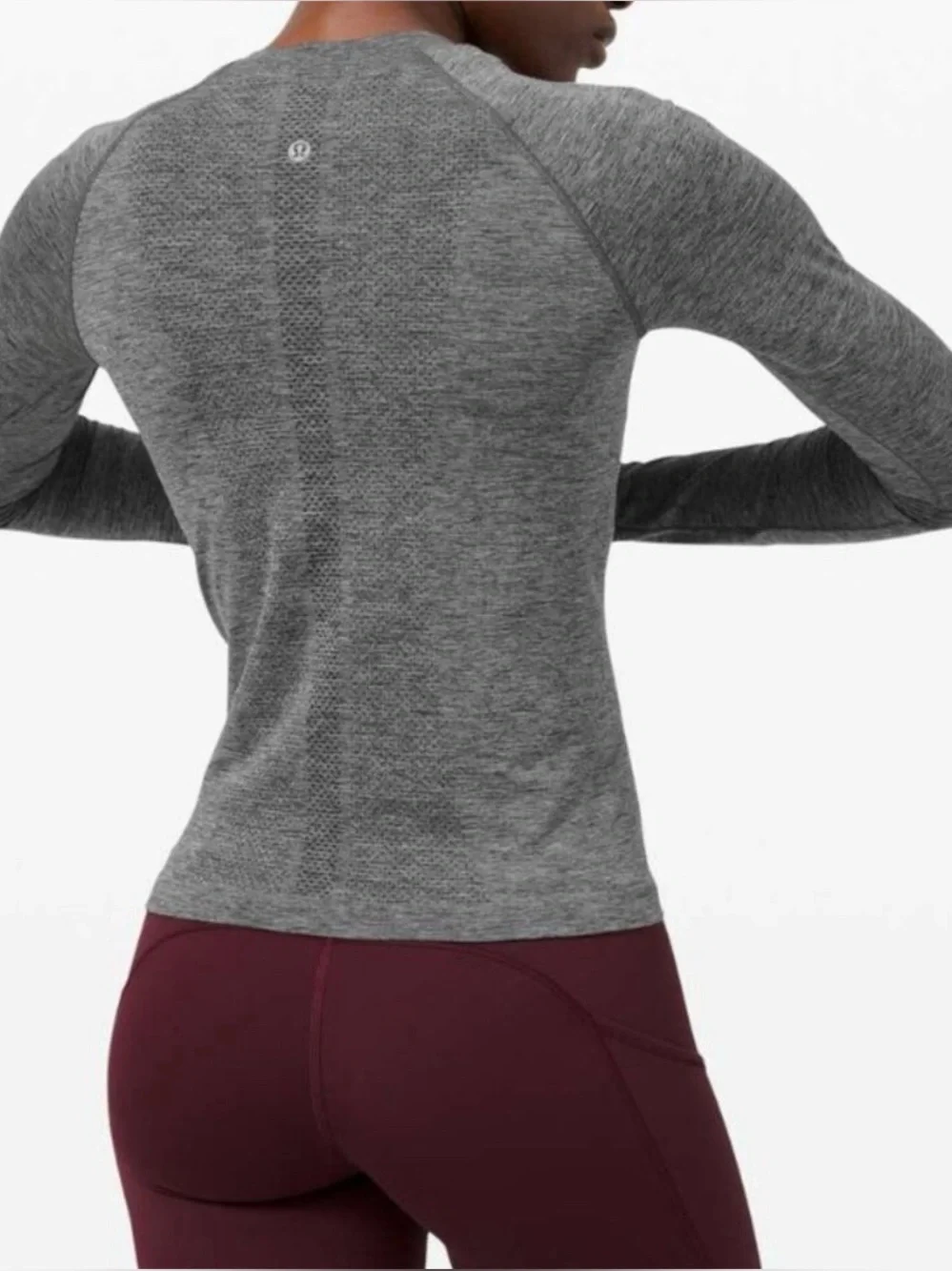 Lululemon Swiftly Tech Long Sleeve 2.0 Race Waist Length Thumbholes Gray 4